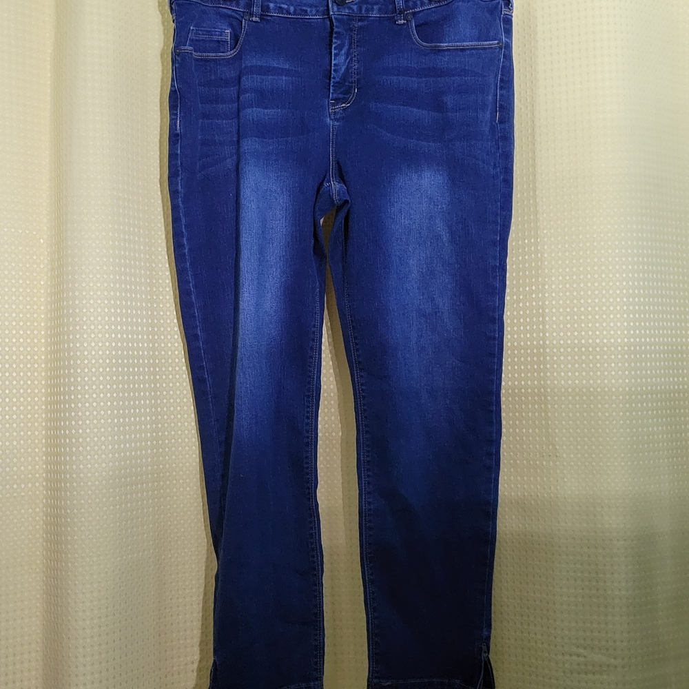 Signature Studio Dark Blue Ankle Jeans